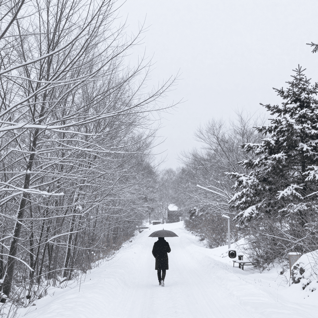 폭설이 내리는 겨울