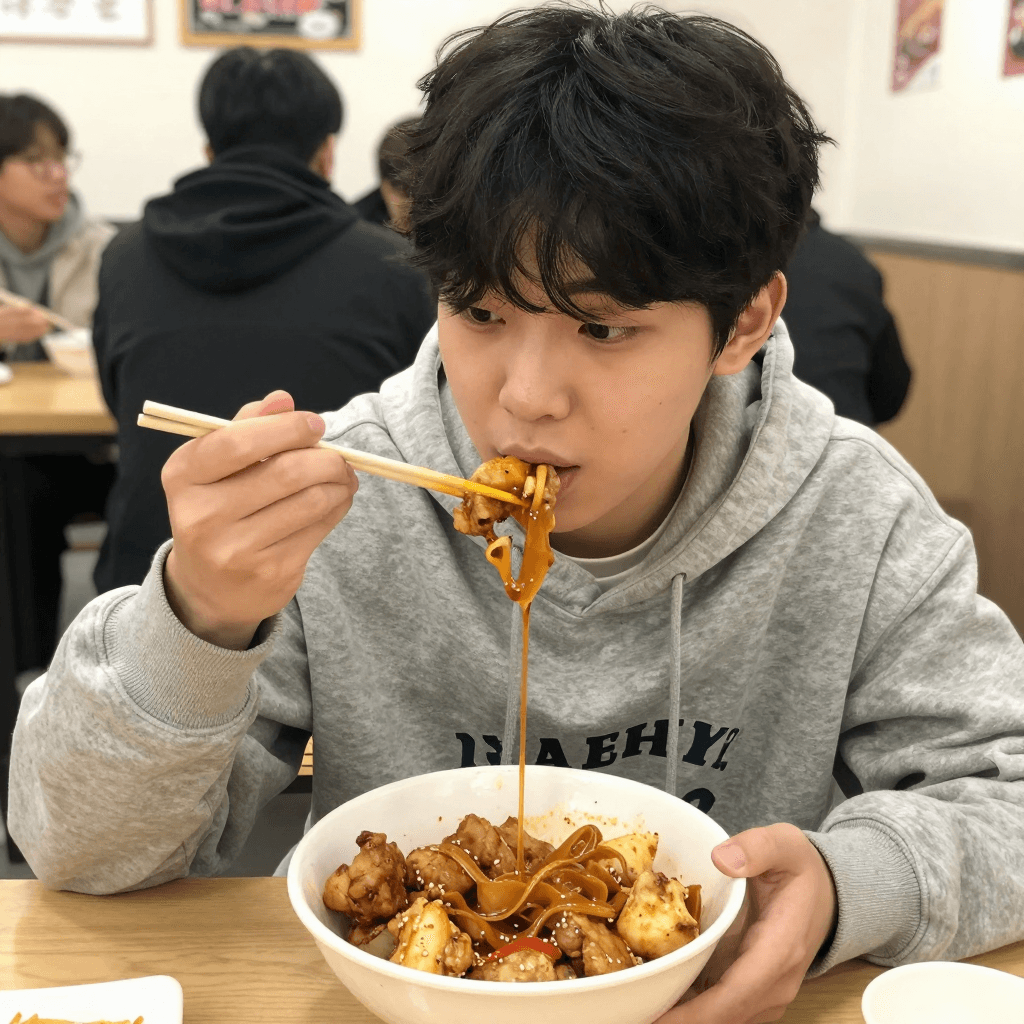 치킨먹는 대학생