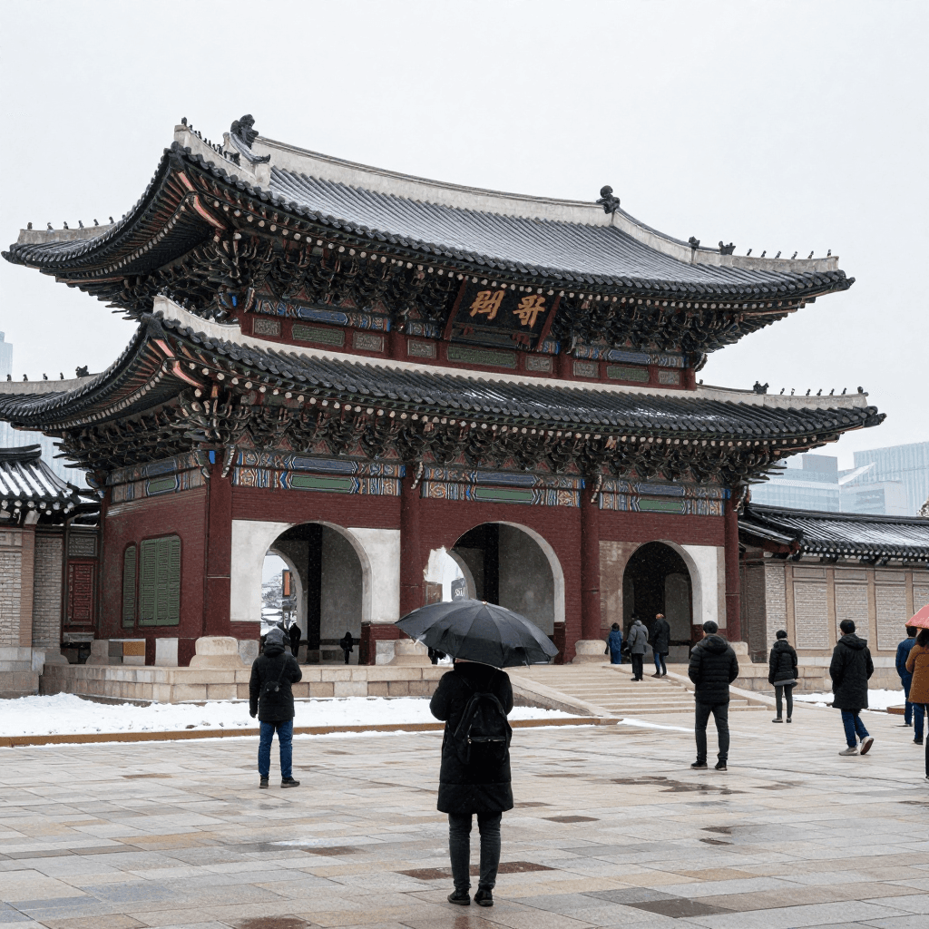 눈내리는 광화문