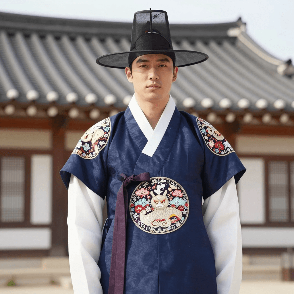 현대적인 스트릿 패션을 입은 조선시대 선비