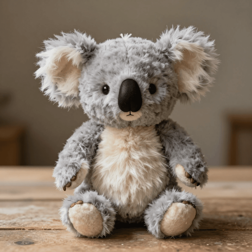 털이 보송보송한 빈티지 코알라 인형