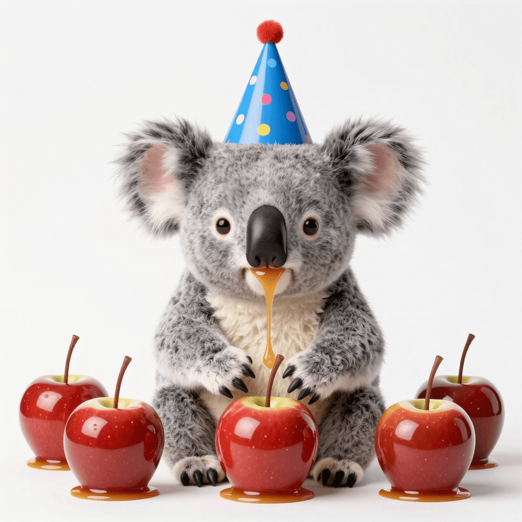 군밤 모자 쓰고 군밤 파는 코알라