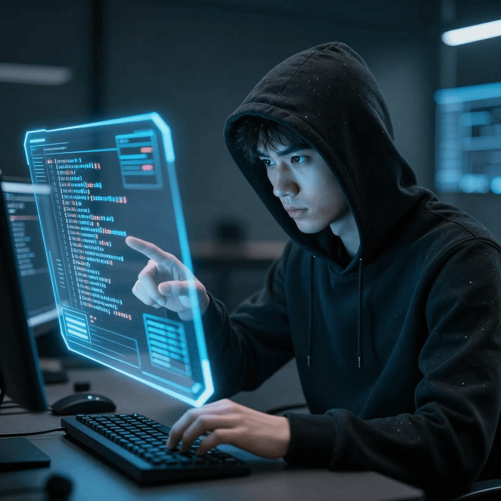 홀로그램 인터페이스를 조작하는 해커