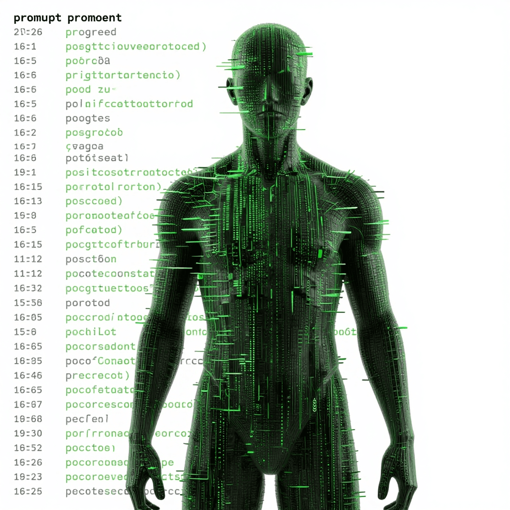 영화 '매트릭스' 느낌의 초록색 디지털 코드 비