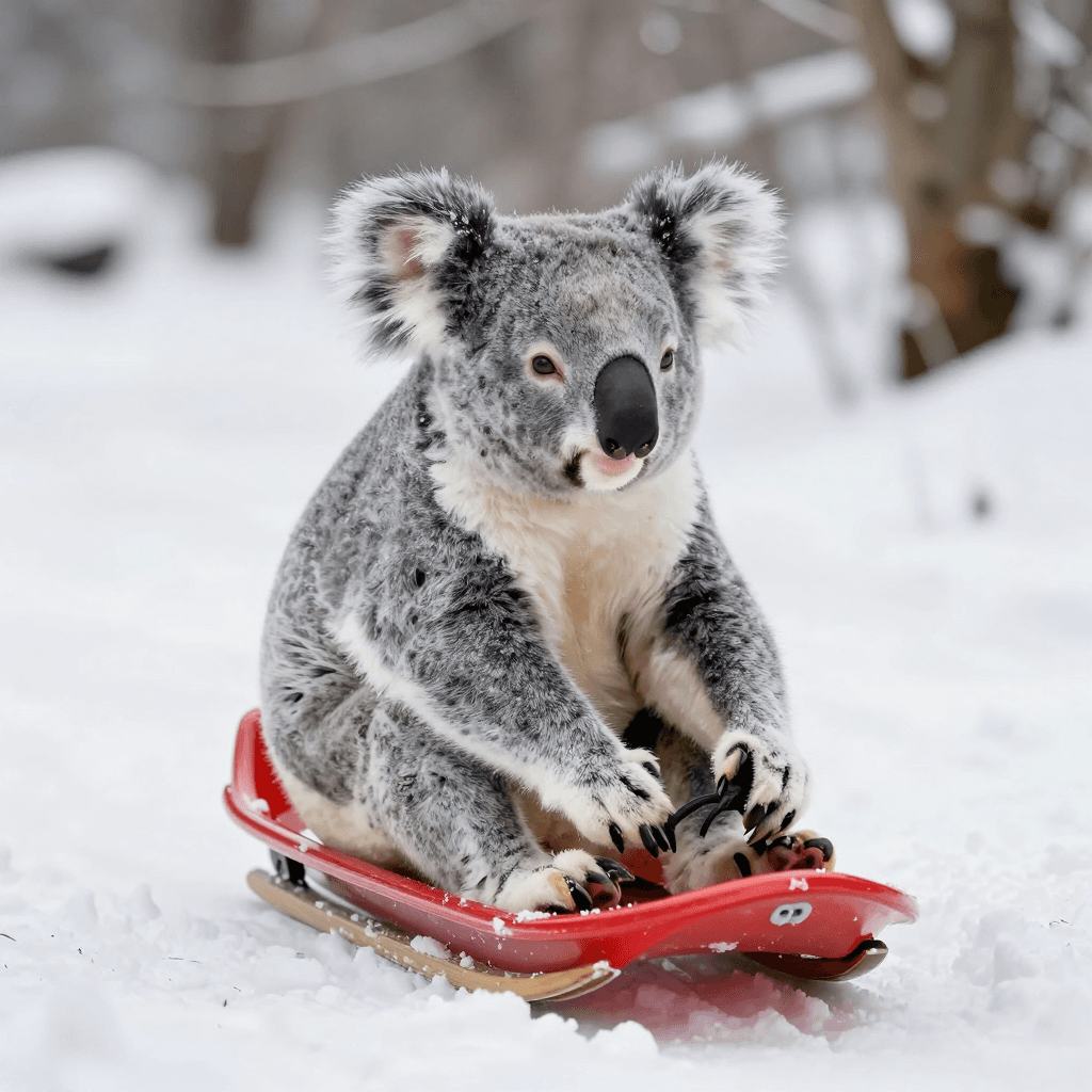 썰매타는 코알라