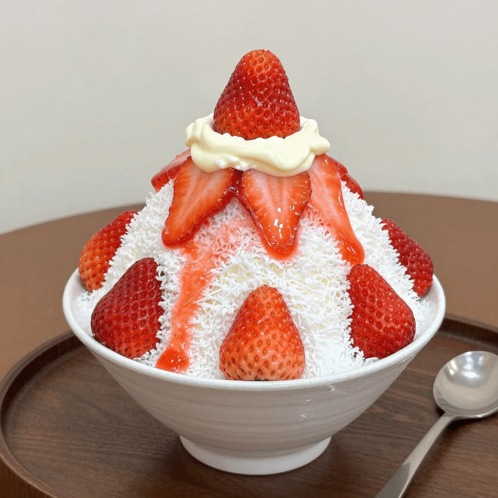 딸기 시럽 빙수