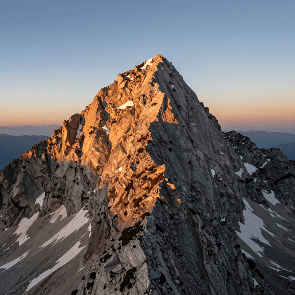 산 정상에서 바라본 장엄한 일출