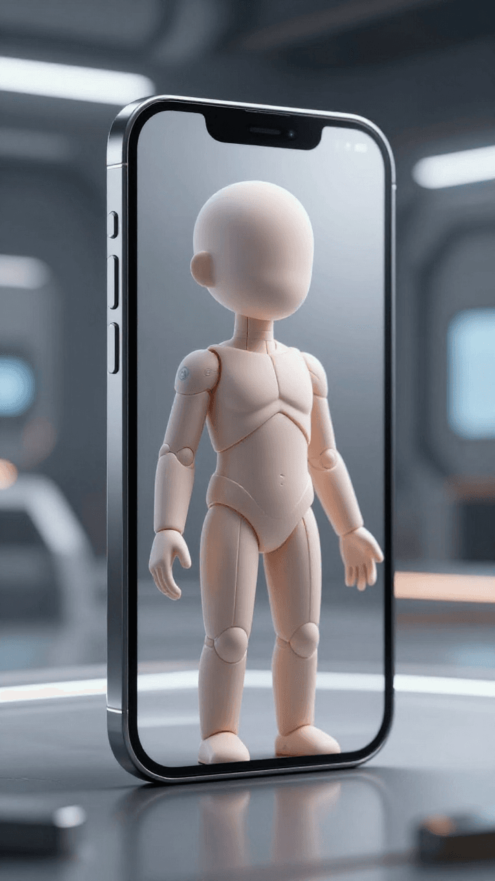 투명한 유리로 만들어진 미래형 스마트폰 콘셉트 디자인