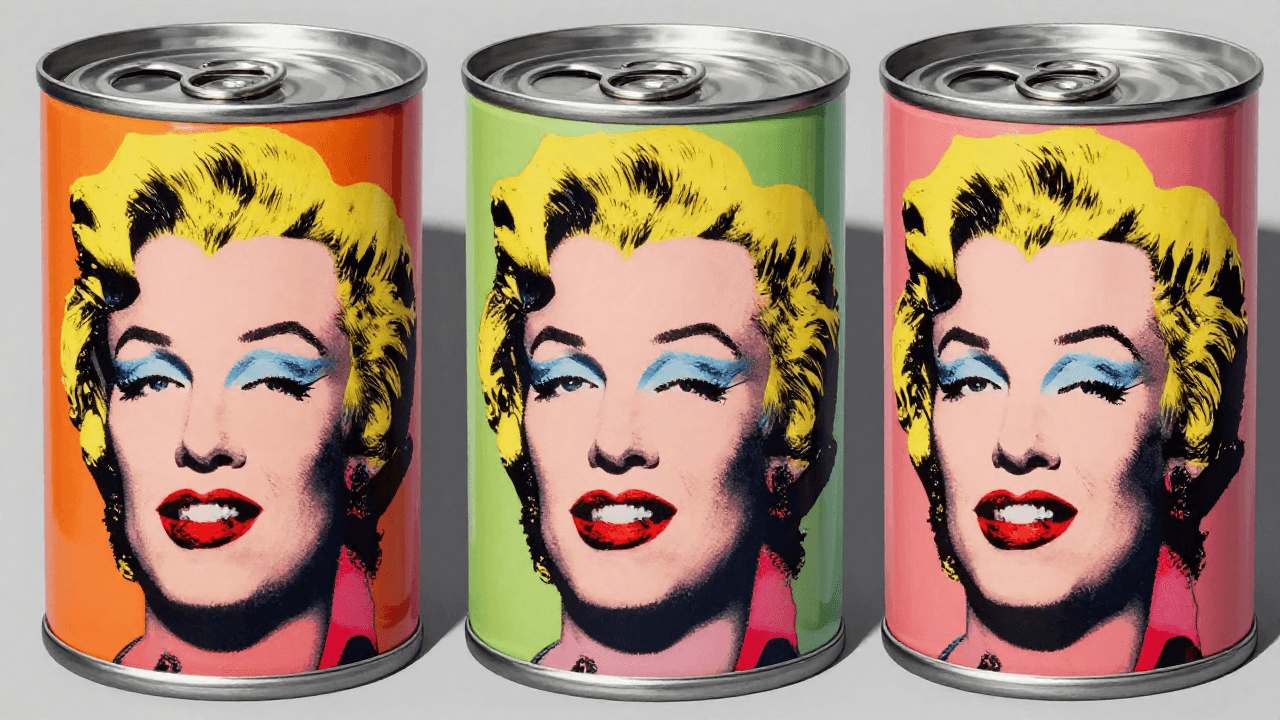 앤디 워홀 스타일의 팝아트 캔 통조림