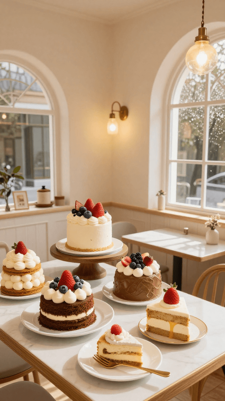 맛있는 디저트들이 가득한 방