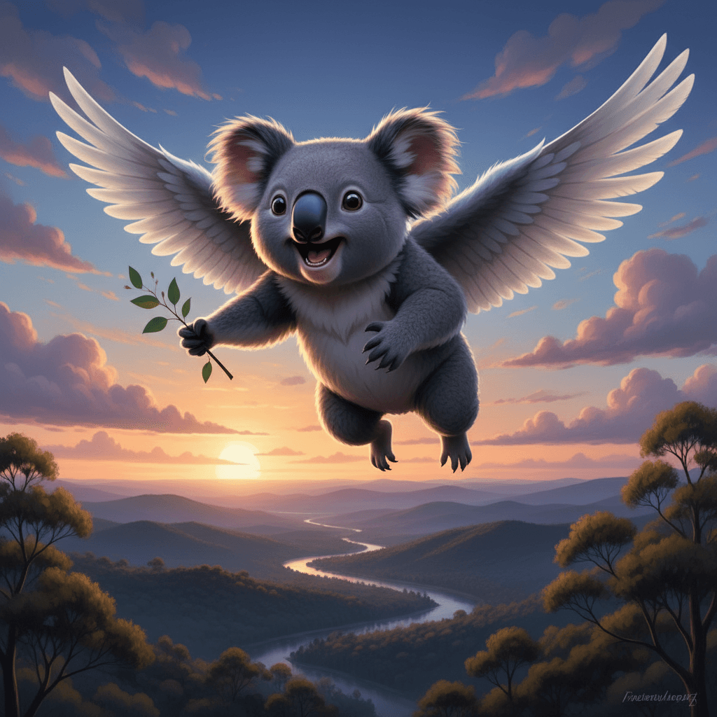 하늘을 나는 코알라